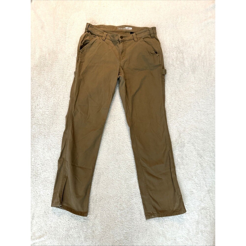 Carhartt Pants Rugged Flex Womens 10 Loose Fit Canvas Work Utility 102080